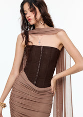 Pu Inspired Dreamy Long dress image 2